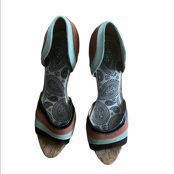 Steven Multicolor Suede & Patent Leather Shoes 8 M - Picture 1 of 5